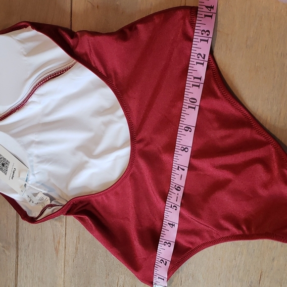 LADIES NWT CUPSHE RUFFLED ONE PIECE SWIMSUIT WITH TIE BELT SZ SMALL - Picture 11 of 15